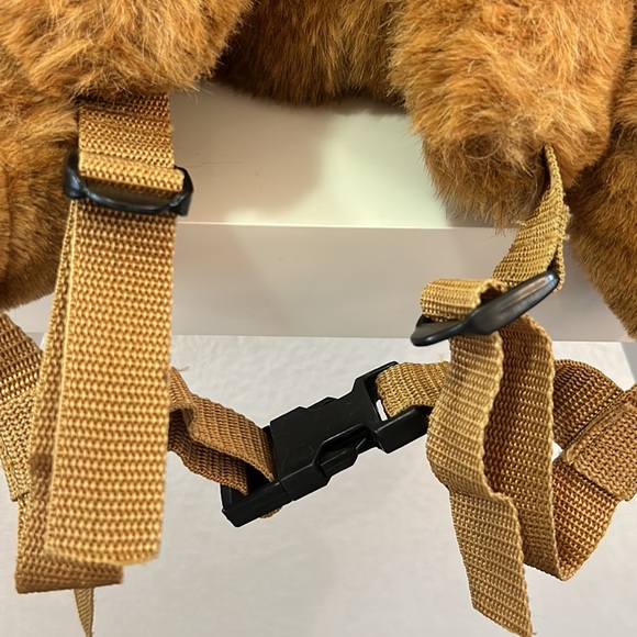 VTG Robert Small 1984 House Of Hull Plush Faux Fur Golden Brown Bear Backpack - Picture 4 of 9